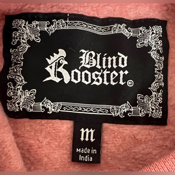 Men’s Blind Rooster “Ruthless” pink crewneck long sleeve sweatshirt. Medium EUC - Picture 8 of 11